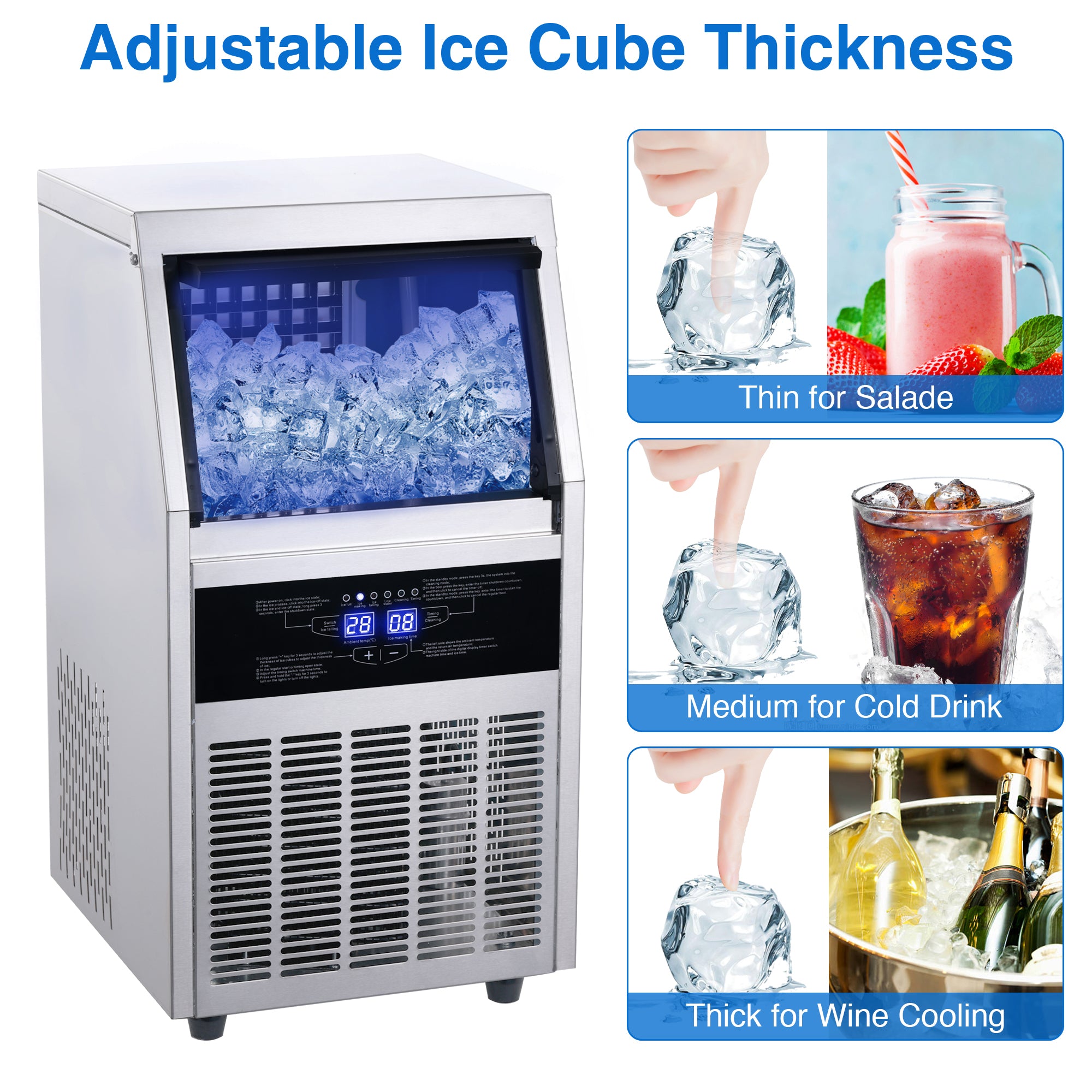 CIM45 - Commercial Ice Maker Machine 150LBS/24H