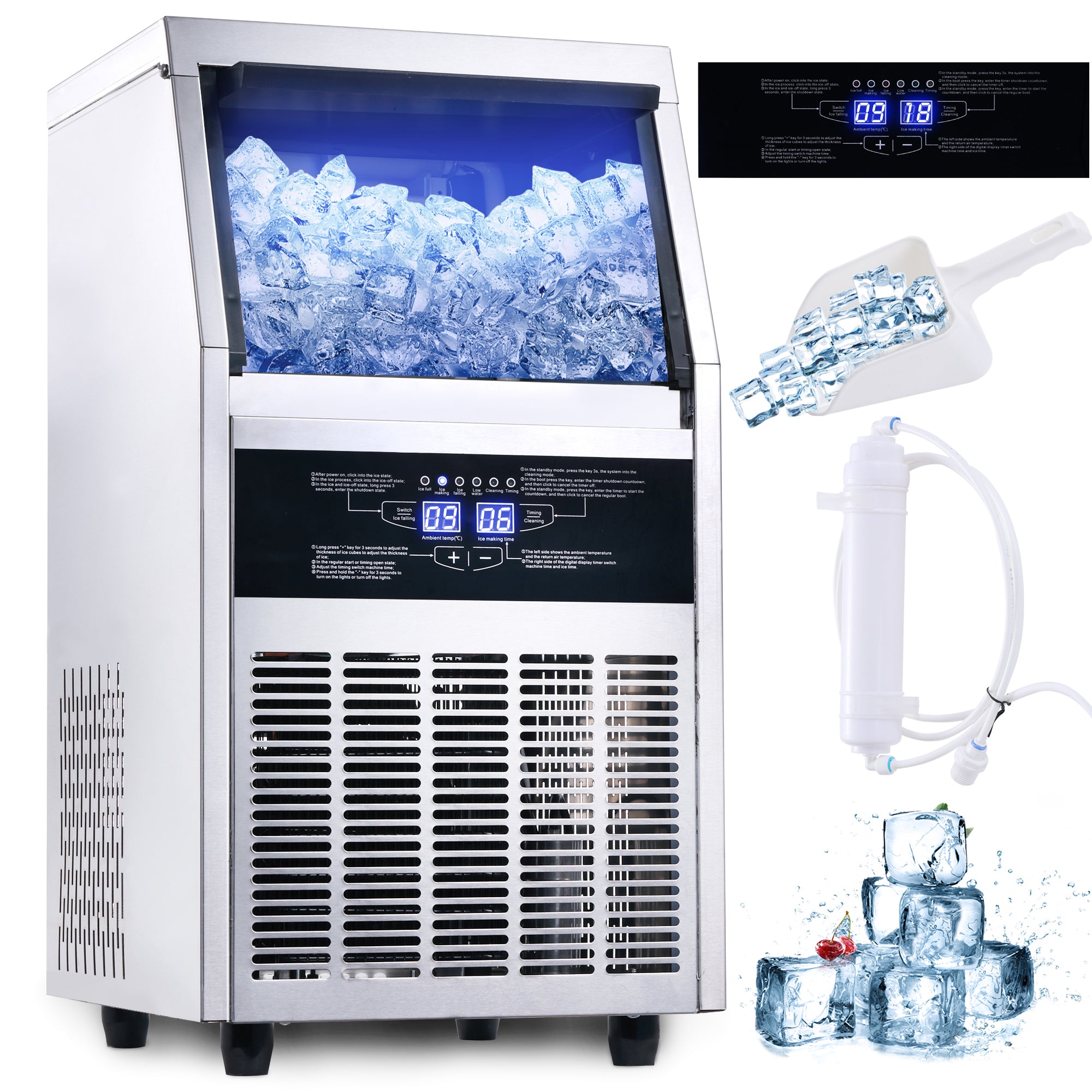 CIM45 - Commercial Ice Maker Machine 150LBS/24H