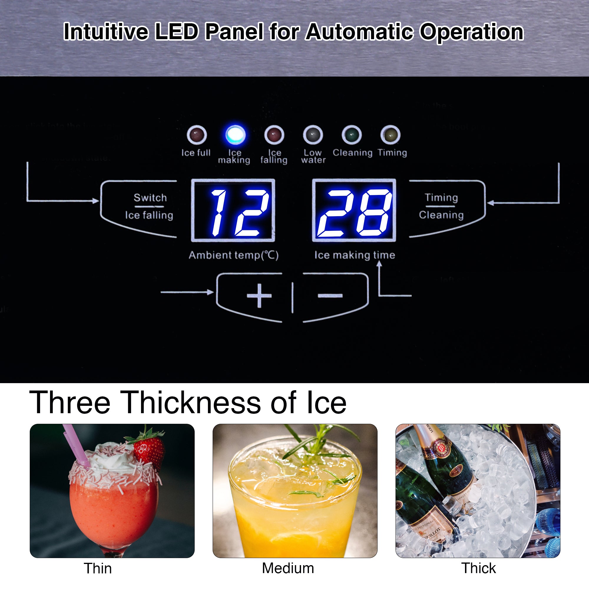 CIM45 - Commercial Ice Maker Machine 150LBS/24H