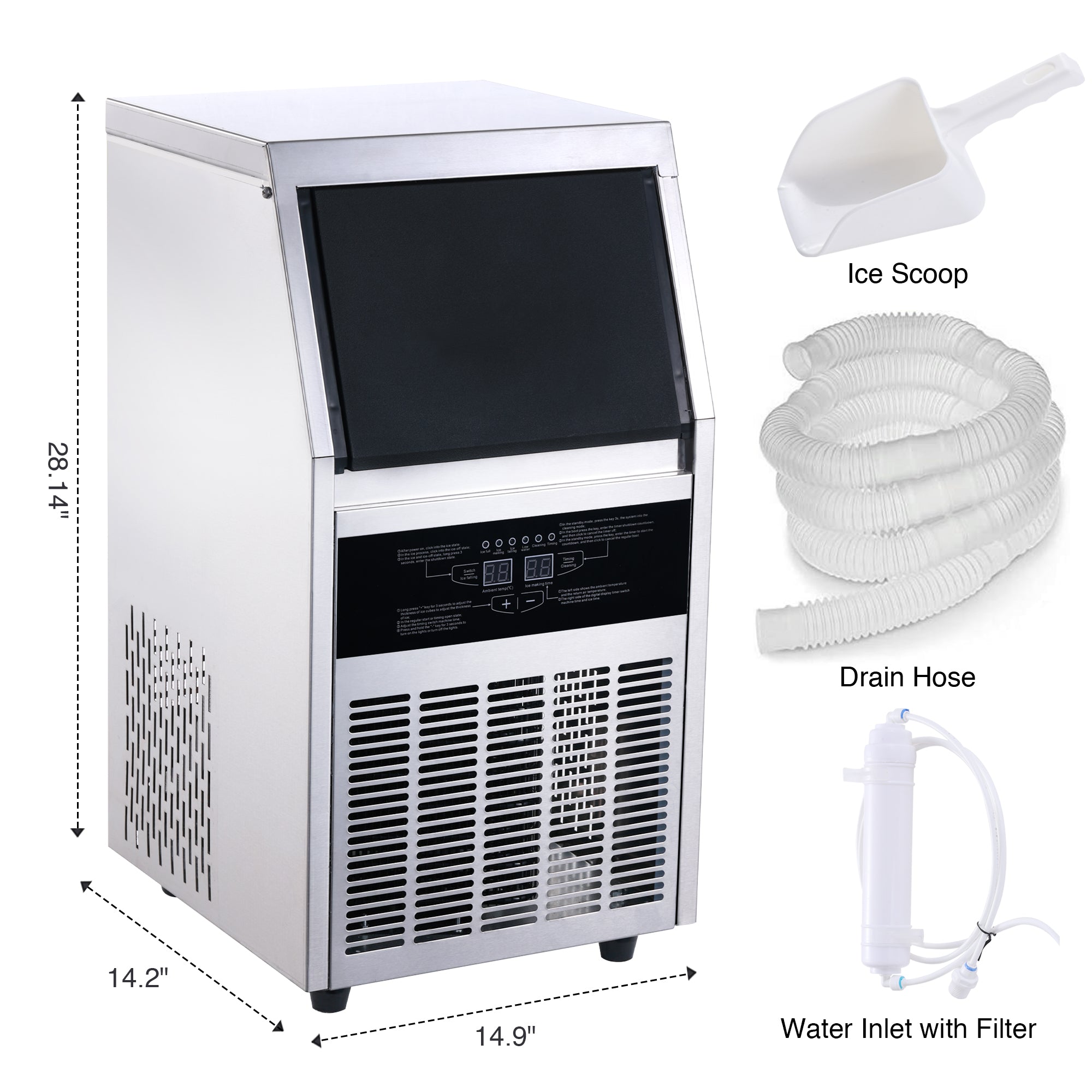 CIM45 - Commercial Ice Maker Machine 150LBS/24H