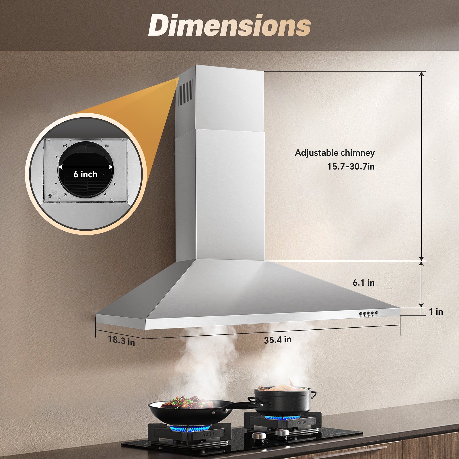 US1001G90A - 36 Inch - 450 CFM Ducted/Ductless