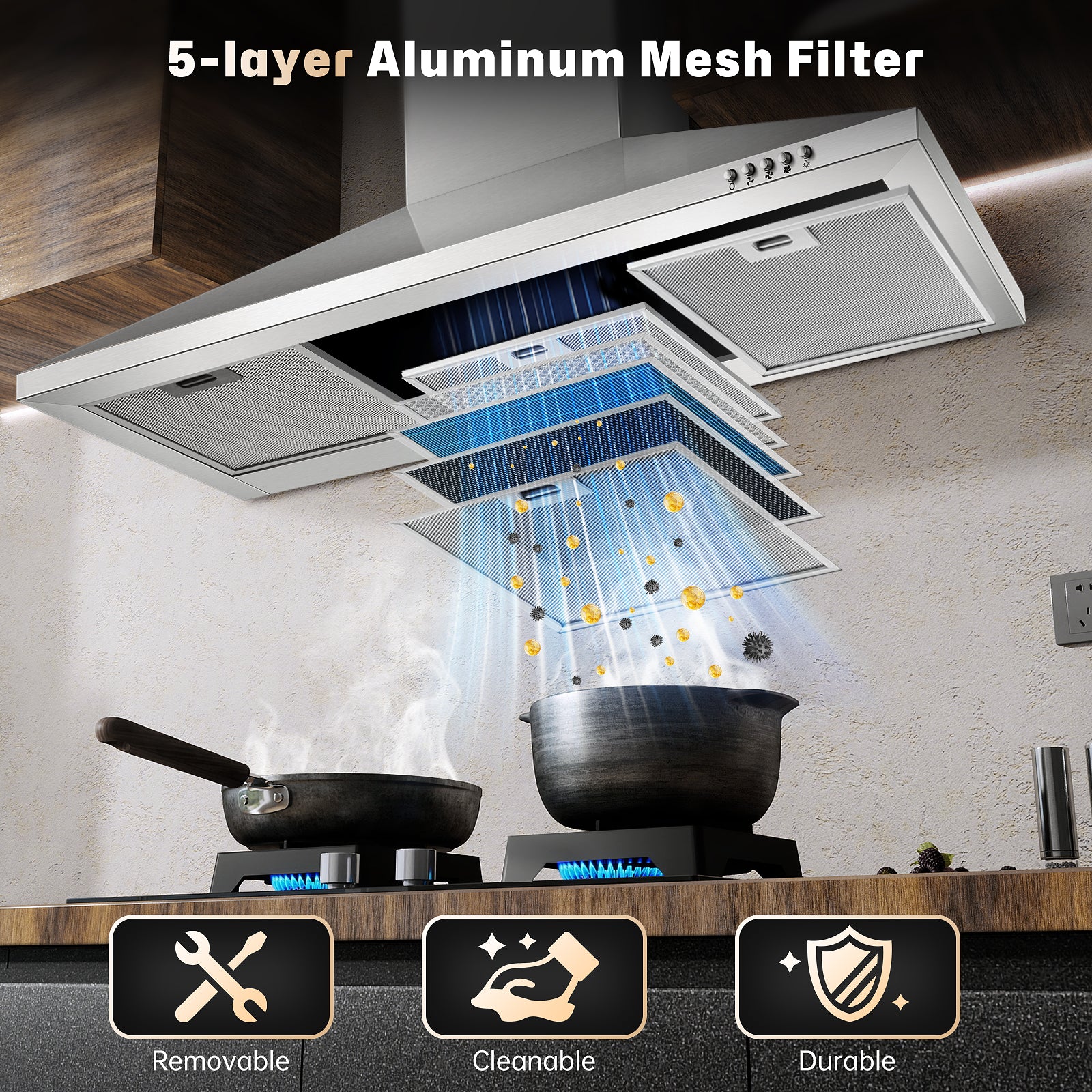US1001G90A - 36 Inch - 450 CFM Ducted/Ductless
