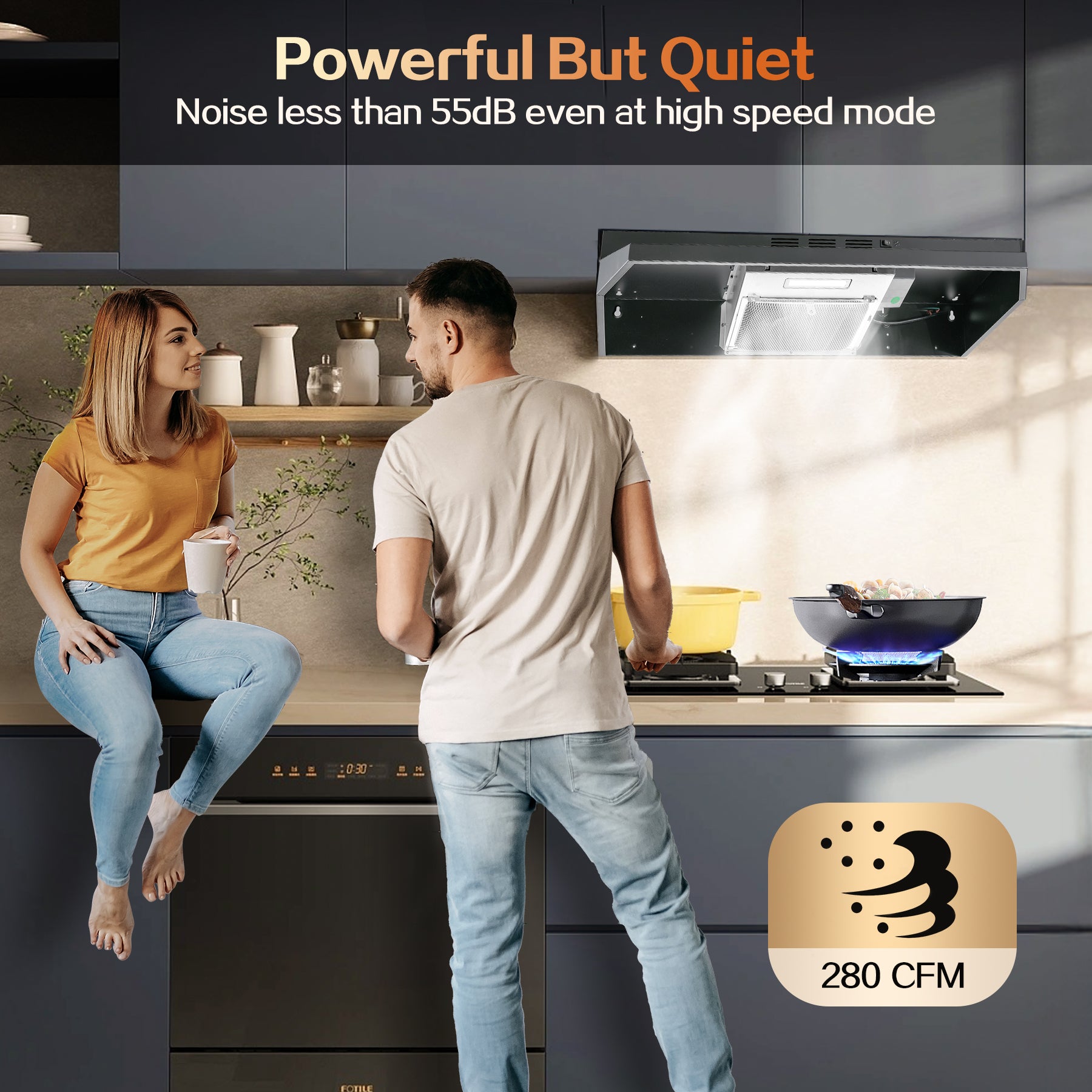 ZMS 3960BK - 24 inch - 280CFM Under Cabinet Range Hood
