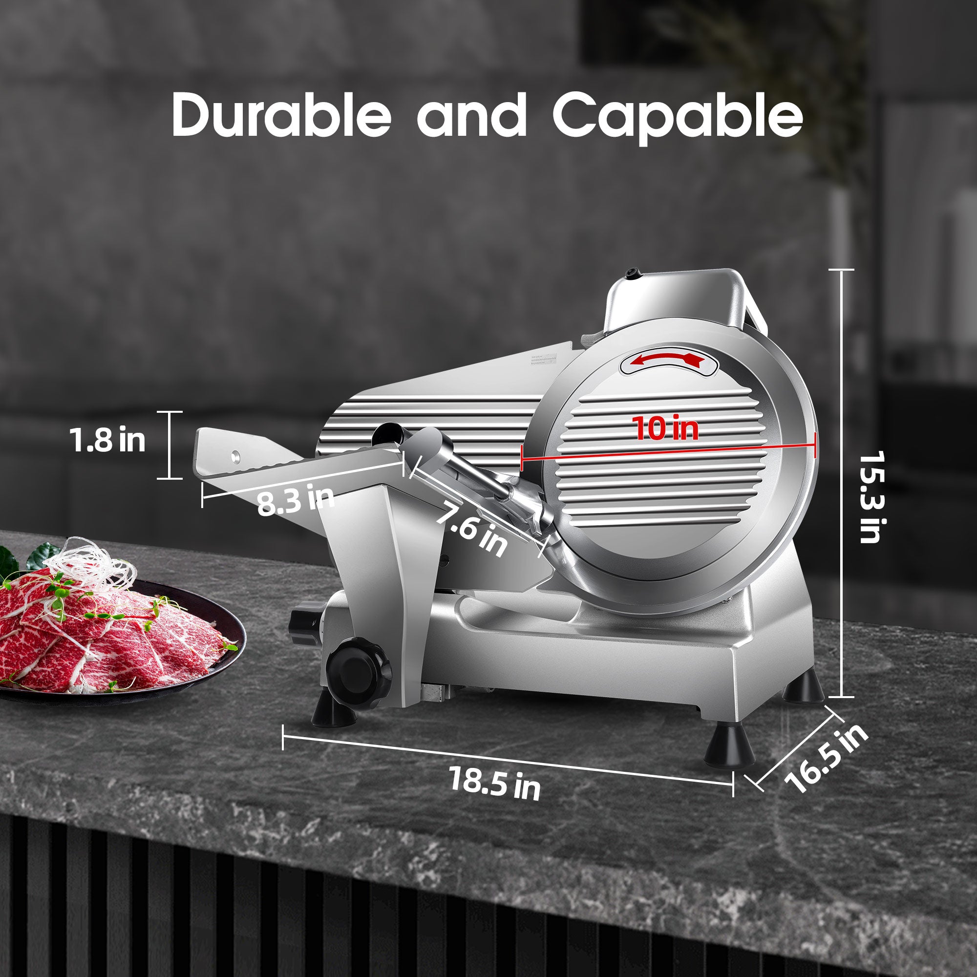 10MSB-4 - 10 inch - Meat Slicer Machine 240w