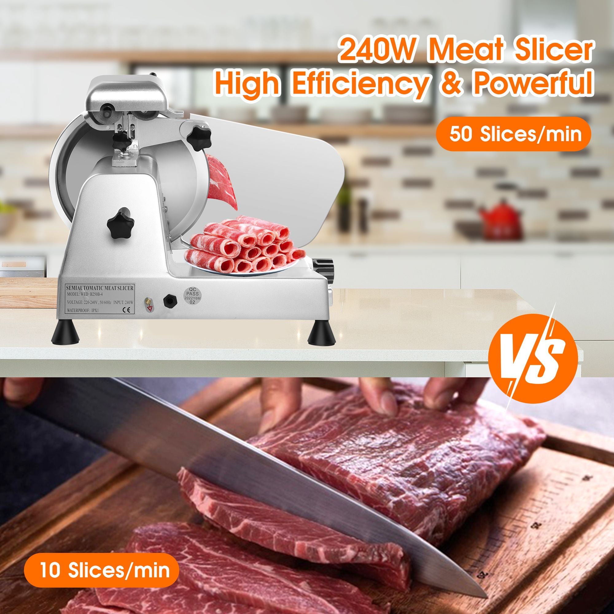 10MSB-4 - 10 inch - Meat Slicer Machine 240w