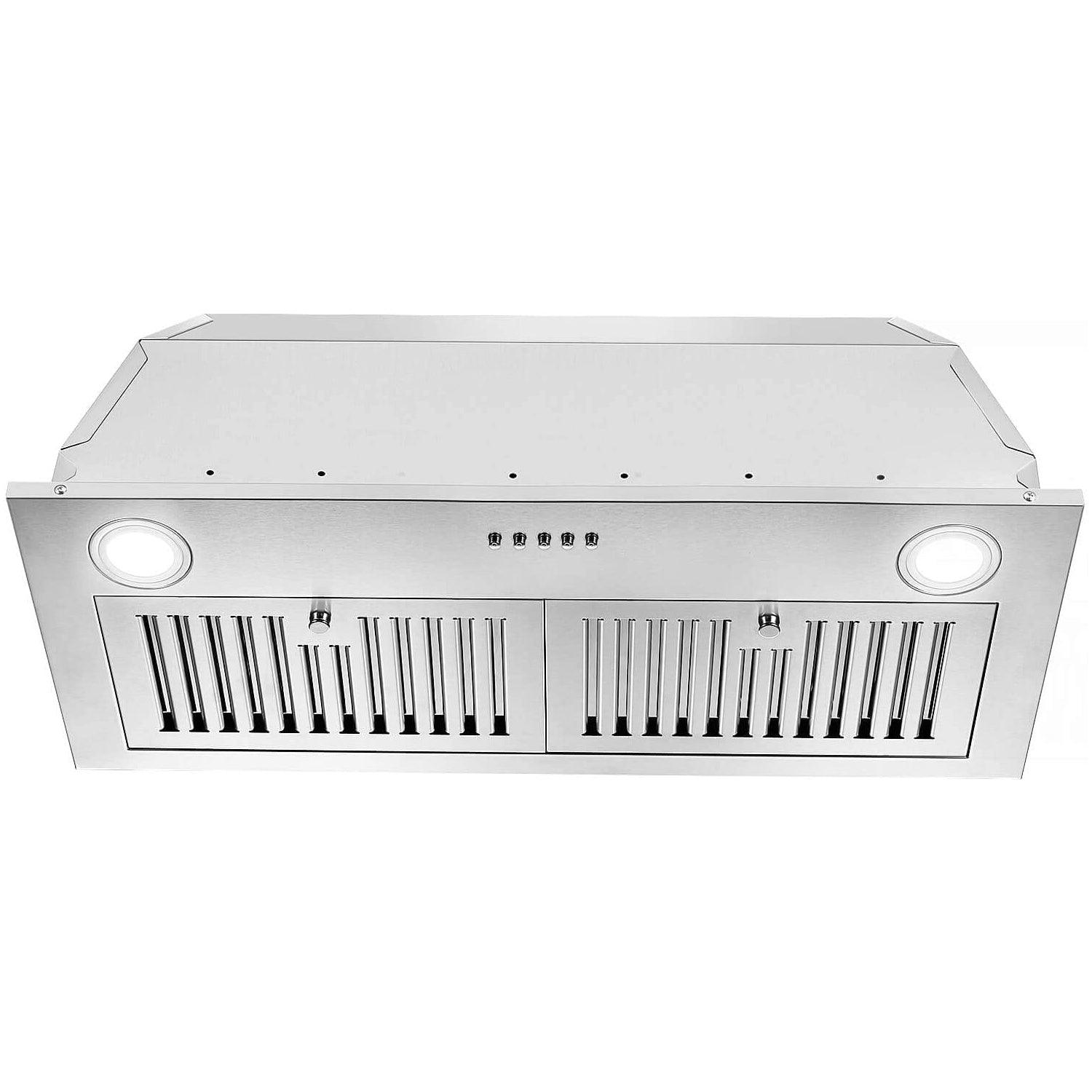 Iseasy 30 600 CFM Convertible Stainless Steel Under Cabinet Range Hood with Charcoal Filter 18424