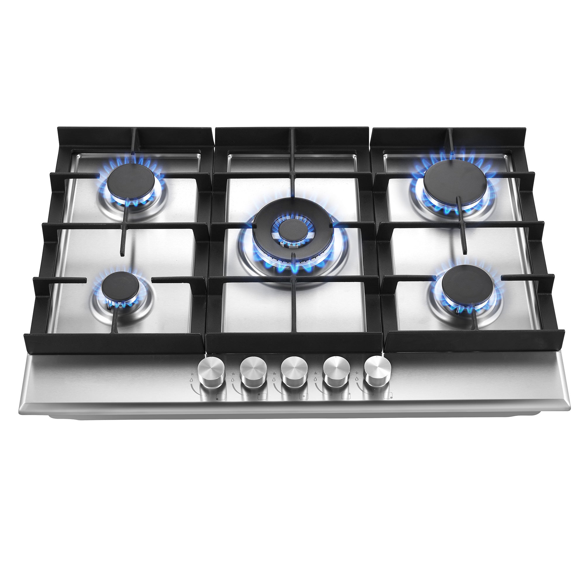 22″x20″ Built in Gas Cooktop 4 Burners Stainless Steel Stove NG/LPG Gas Hob  US