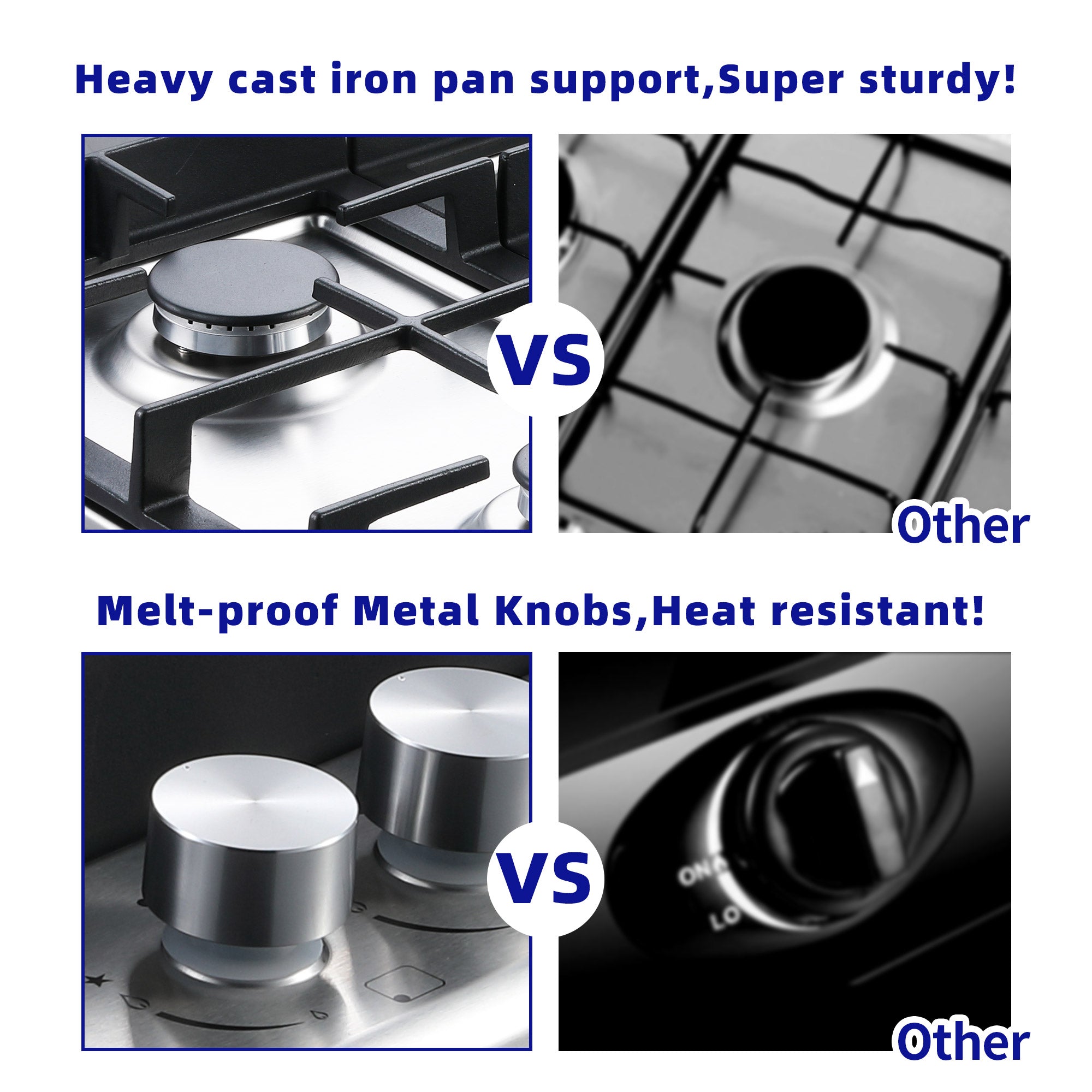 GC002-305S - 30 inch - 5 Burners Built-in Stainless Steel Gas Cooktop