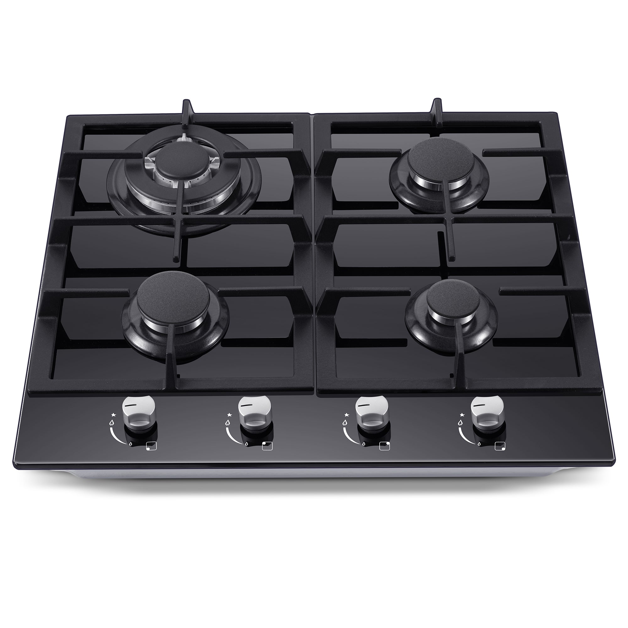 GH003-244G - 24 Inch - 4 Burner Built-in Glass Gas Stove Top