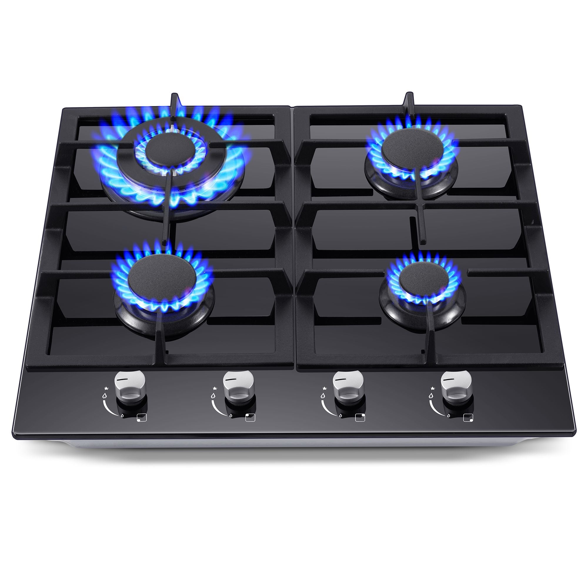 GH003-244G - 24 Inch - 4 Burner Built-in Glass Gas Stove Top