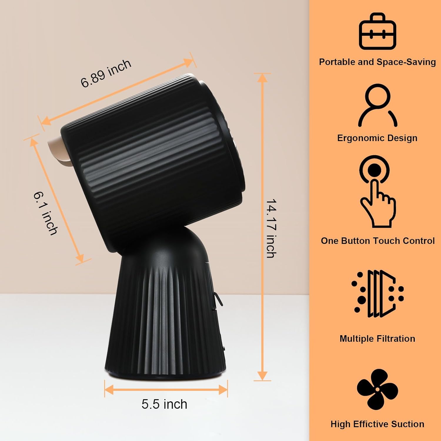 ‎ZMS-TBX8 - Portable Range Hood with Detachable Filters