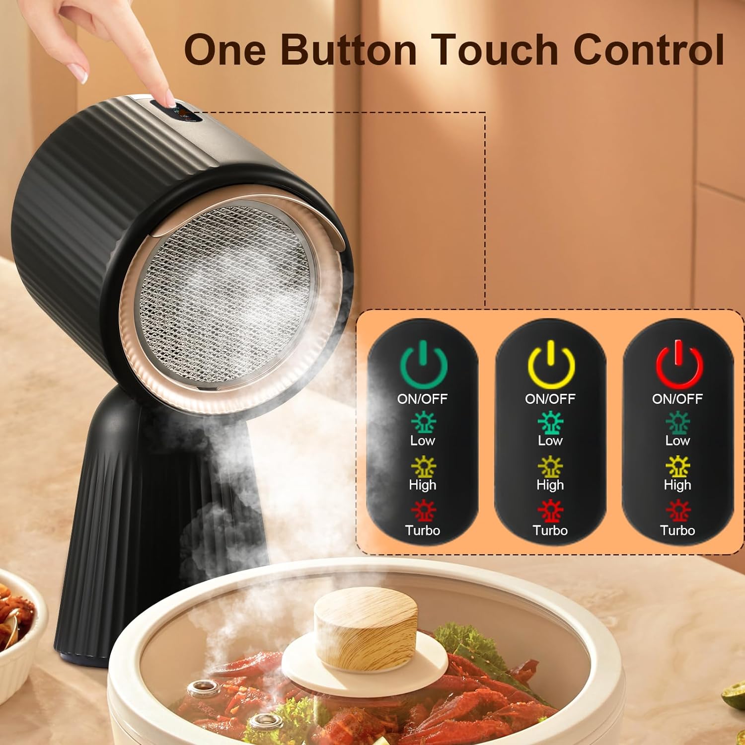 ‎ZMS-TBX8 - Portable Range Hood with Detachable Filters