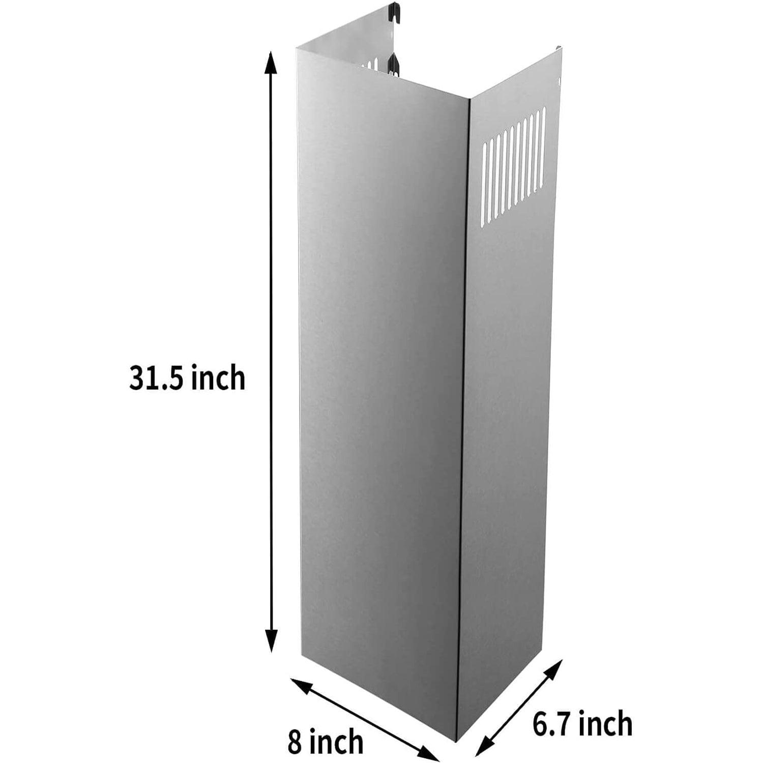 Stainless Steel Chimney Extension for Tieasy Range Hood GD17 and GD24 Series, 31.5 inch, Wall-Mounted style (Silver)