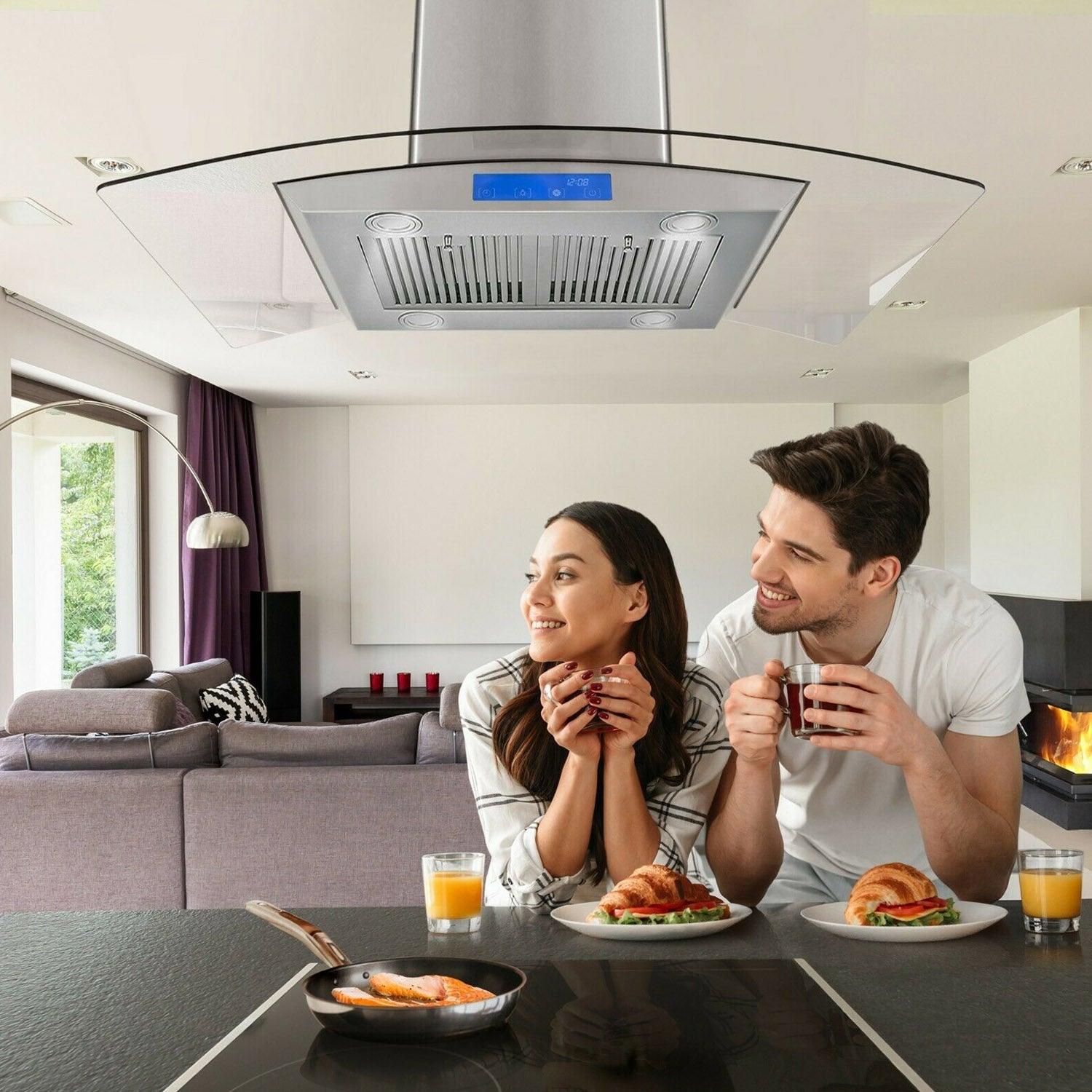 Island vent on sale hood 36 inch