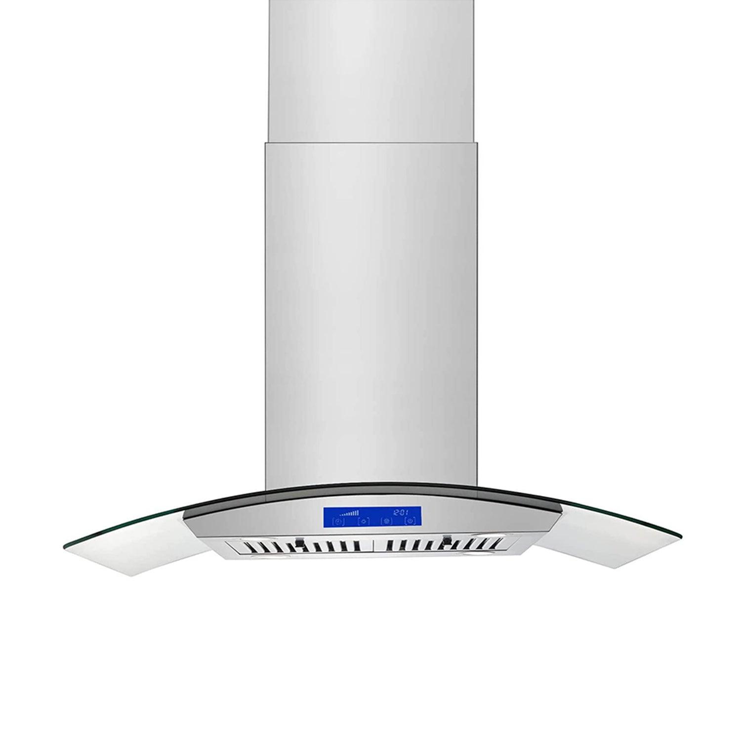 Tieasy Island Range Hood 36 inch Range Hood 700 CFM Stainless Steel Convertible