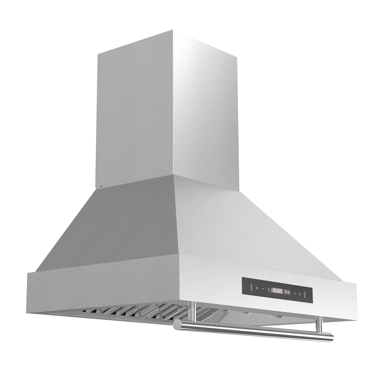 Range Hood 30 Inch Wall Mount Kitchen Hood Stainless Steel Chimney  BafflerFilter