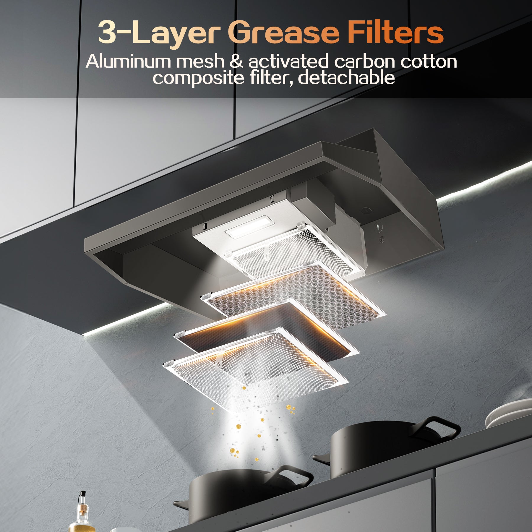 ZMS 3960BK - 24 inch - 280CFM Under Cabinet Range Hood