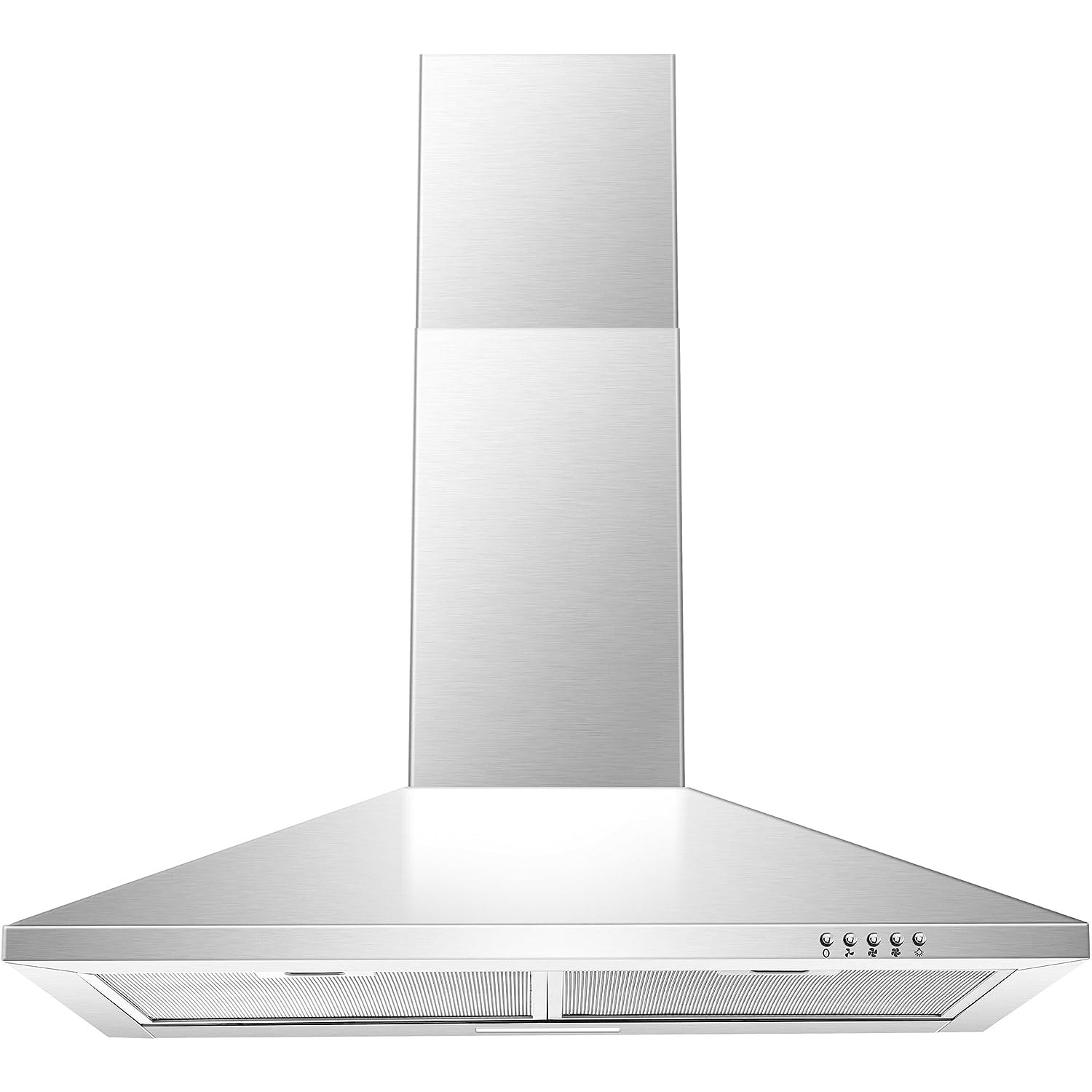 Tieasy 30 Inch Wall Mount 450 CFM Range Hood in Stainless Steel with Ducted/Ductless- US1001G75A
