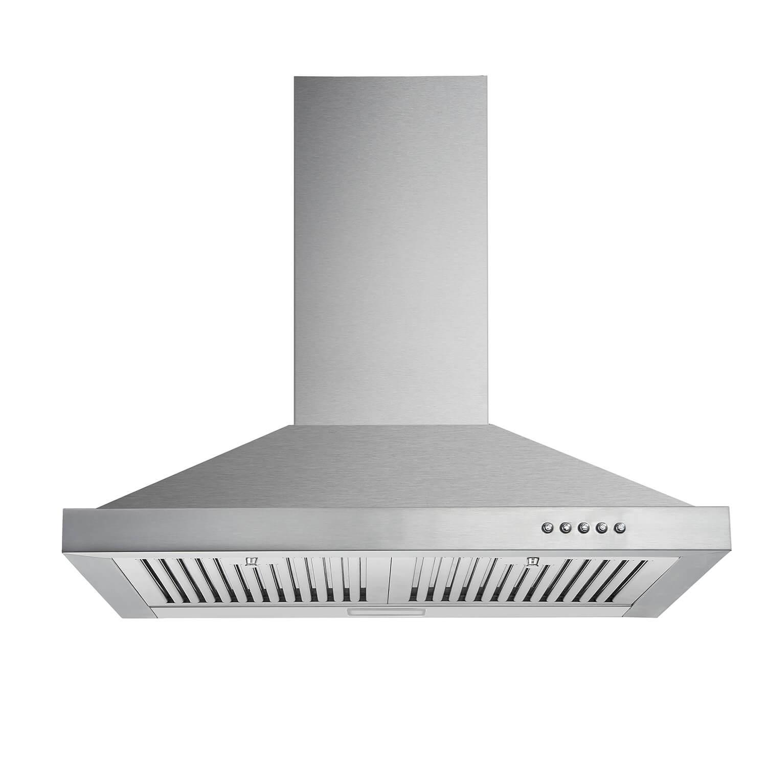 tieasy 30 inch Wall Mount Range Hood 450 CFM Stainless Steel 3 Speed Exhaust Fan