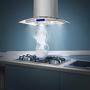 Island range hood for hotsell 7.5 foot ceiling