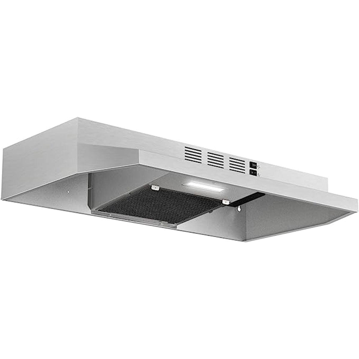 Tieasy Range Hood 30 inch Under Cabinet, Stainless Steel Kitchen Vent Hood 280CFM - ZMS- 3976 - Tieasy